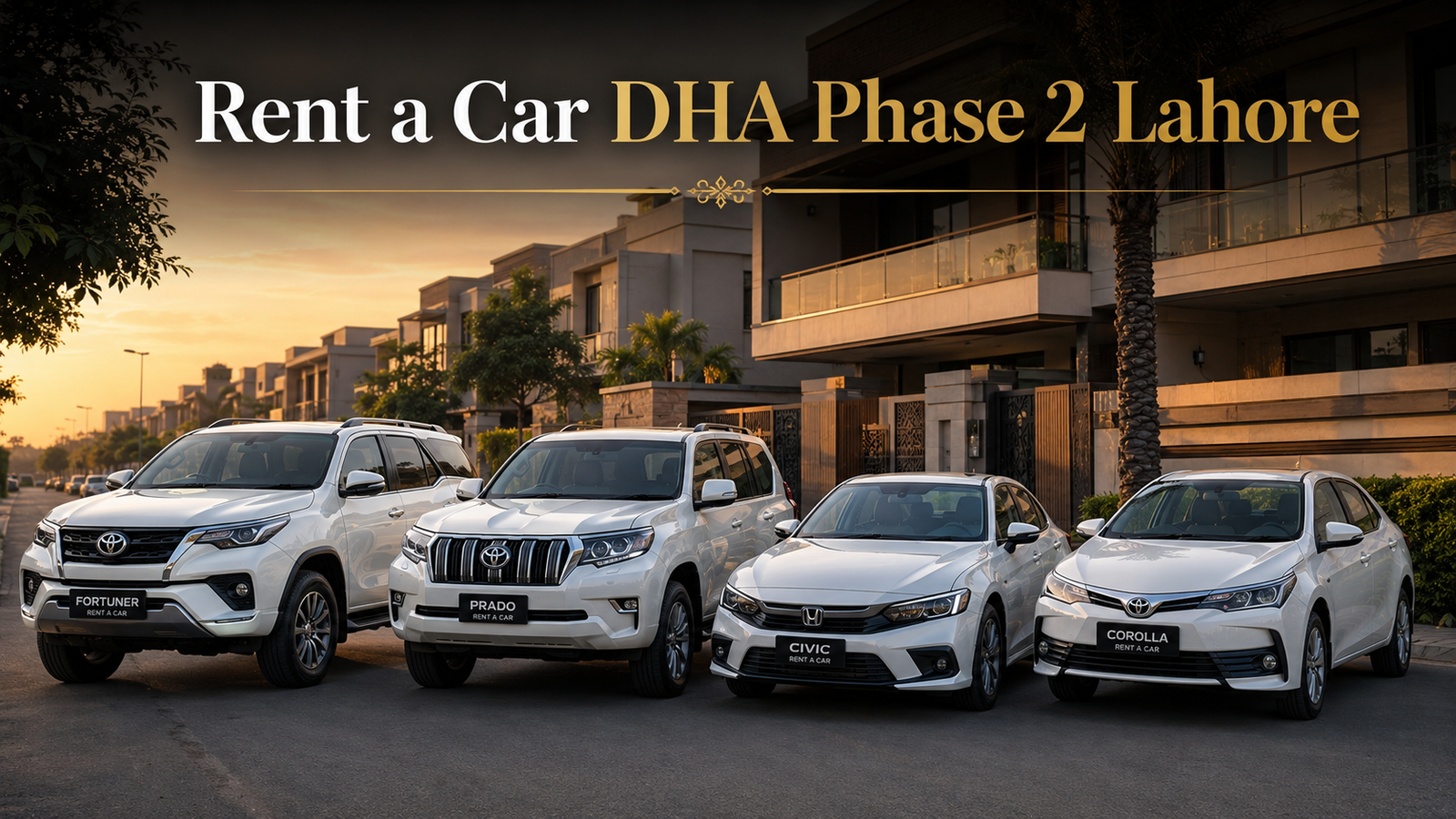 Rent a Car DHA Phase 2 Lahore | Affordable Car Rental Services