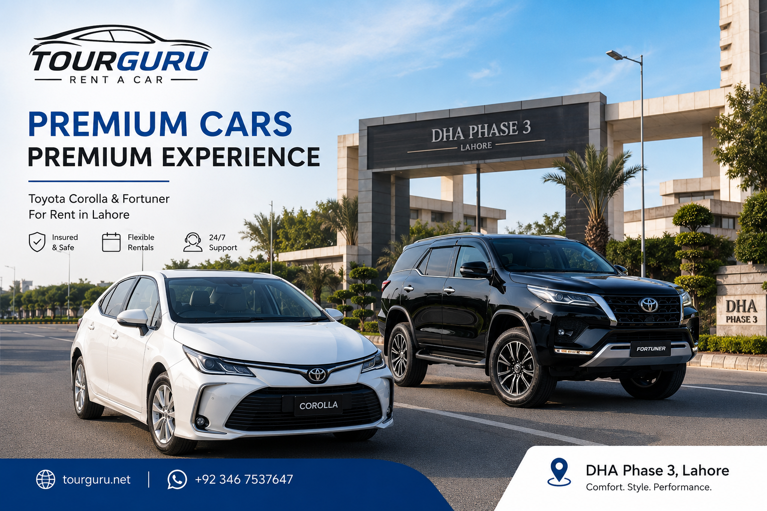Rent a Car DHA Phase 3 Lahore | Affordable Car Rental
