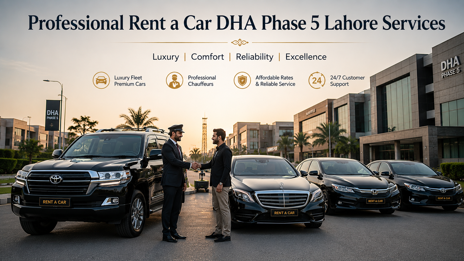 Professional Rent a Car DHA Phase 5 Lahore Services