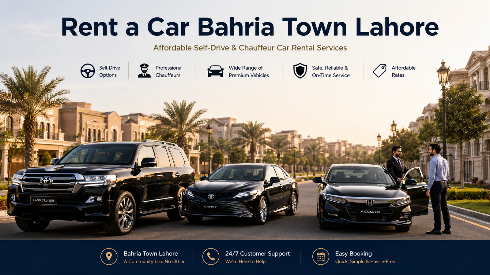 Rent a Car Bahria Town Lahore | Affordable, Luxury & Self-Drive Car Rental
