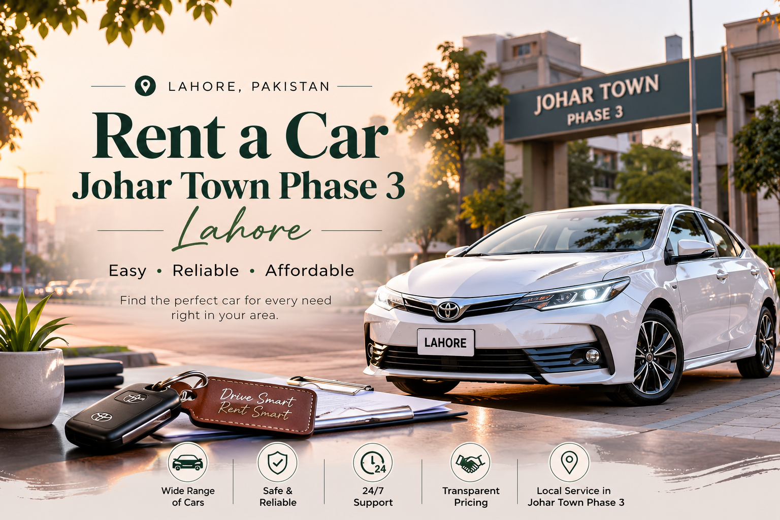 Rent a Car Johar Town Phase 3 Lahore | Easy Car Rental